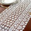 Lace Table Runner Luxury White Wedding Place Tables Runner Home Table Embroidery Hollow Romance TableCover Table Mat Decoration