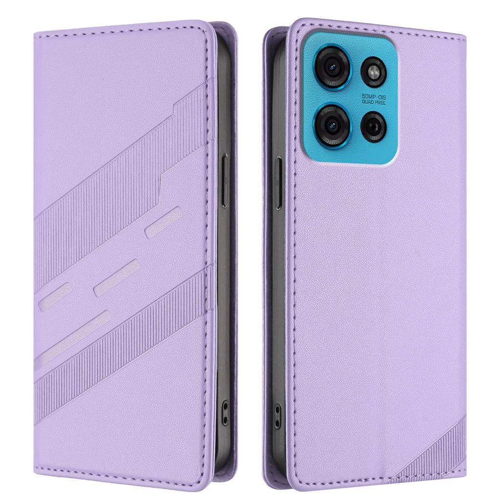 Для Motorola Moto G75 5G Чехлы для телефонов Панк Стиль Тисненый Кошелек Подставка Кожаный Чехол