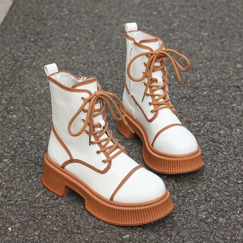 Women Boots New Platform Heel Mid Calf Boots Fashion Knight Boots for Women  Autumn Winter Elegant Thick Bottom Shoe