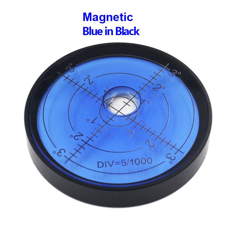 Магнитный многоцветный универсальный круглый металлический спиртовой уровень пузырьковый бусина горизонтальный инструмент диаметр 60*10 мм 1 шт