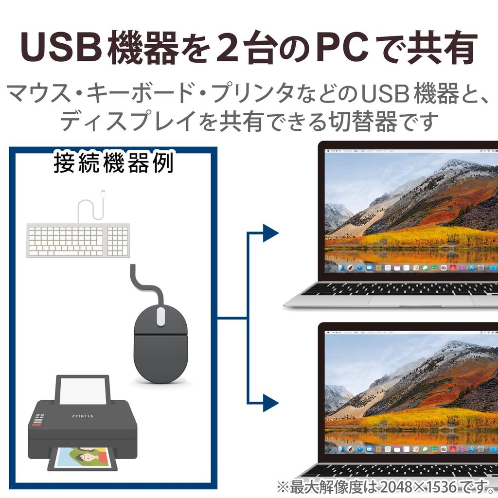 Elecom KVM-переключатель USB VGA Динамик Пульт Дистанционного Управления Переключение Аудио для 2 Устройств KVM-KUS