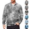 Мужской свободный повседневный свитшот на молнии 1/4, модный топ с длинным рукавом и принтом, с карманами
