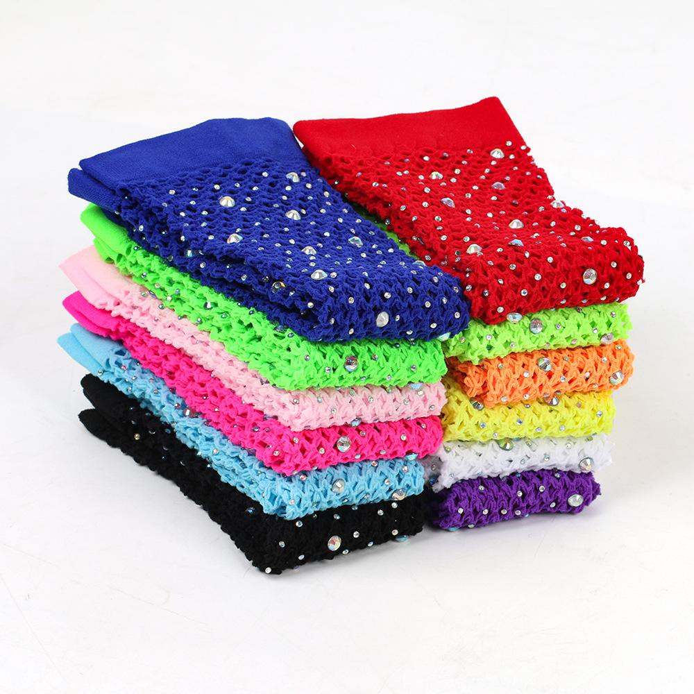 Перчатки с бриллиантами для вечеринок, рыболовная сеть, эластичные сетчатые перчатки, ретро-ночной клуб, сексуальные, горячие, длинные перчатки с бриллиантами