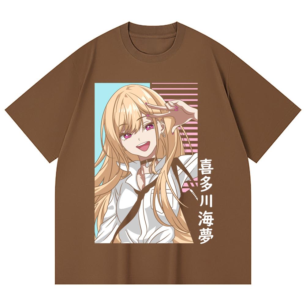 230 г/м² 100% хлопок My Dress Up Darling V2 Принт Унисекс Тяжелая хлопковая футболка