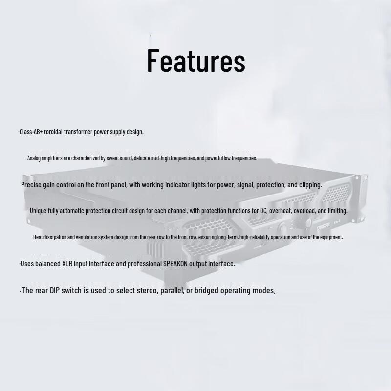 TAKSTAR EA-2 Professional Dual-Channel Power Amplifier