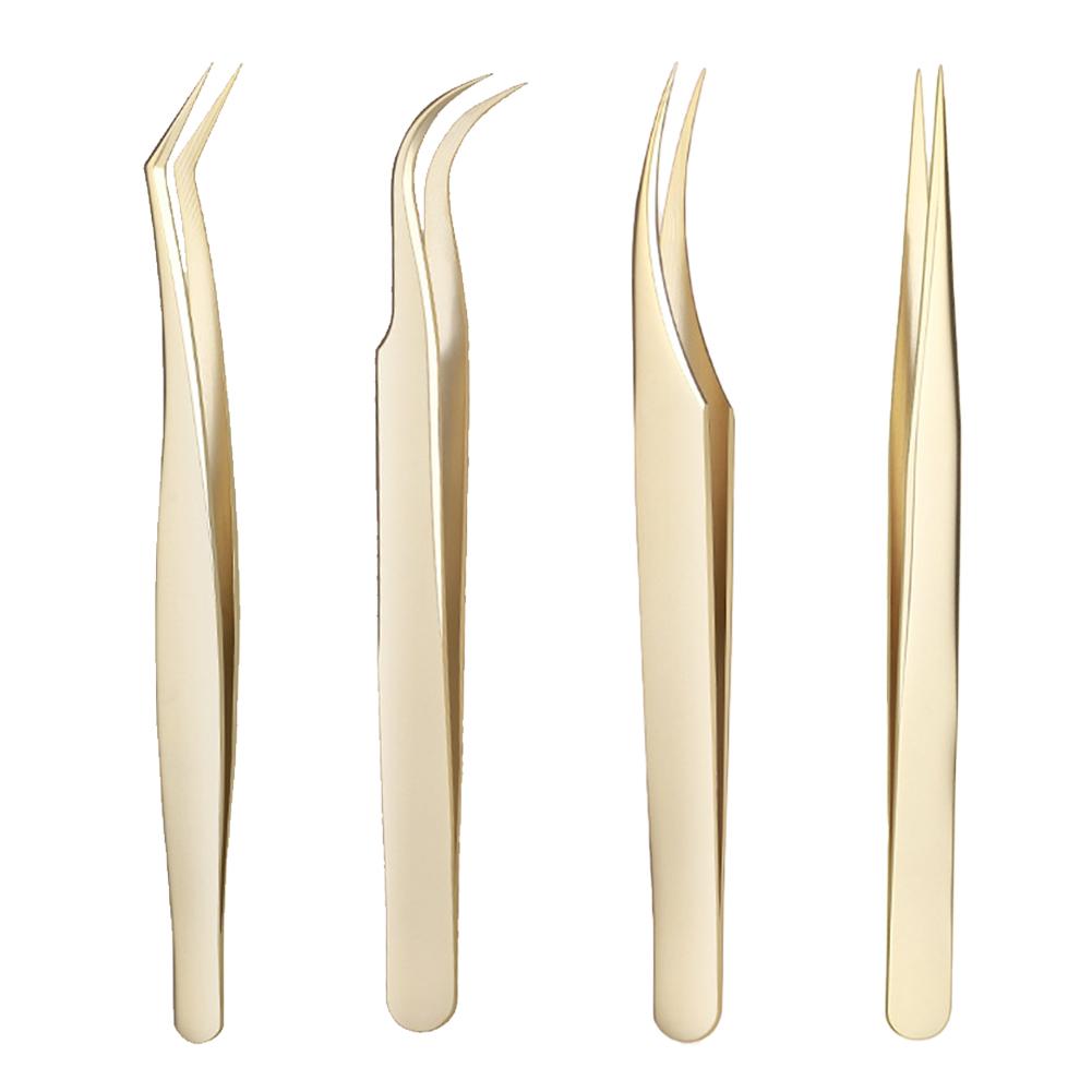 Eyelash Tweezers Grafting Eyelash Tweezers Beauty Eyelash Tweezers Blooming Golden Feather Clip False Eyelash Clip Beauty Tool