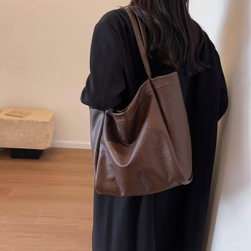 Большая сумка 2024, новинка, винтажная сумка на плечо для отдыха, высокое качество, большая вместительная сумка для поездок на работу