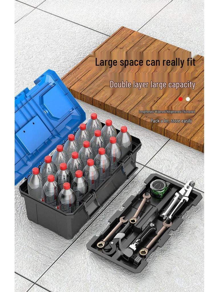 Немецкий особо толстый многофункциональный маленький и большой ручной пластиковый ящик для инструментов и хранения