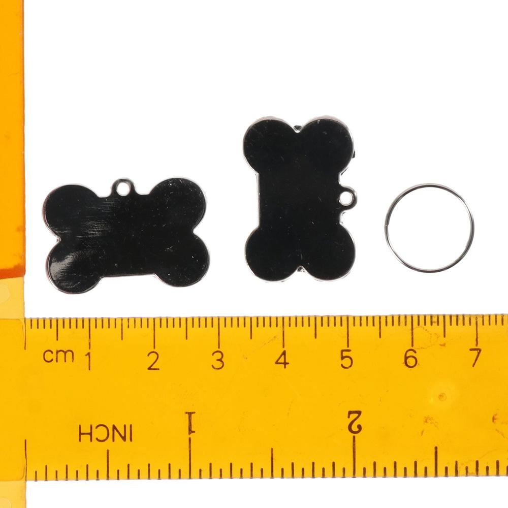 Серебряные пустые бирки Пустые бирки в форме косточки Брелоки Заготовки для штамповки DIY Изготовление ювелирных изделий