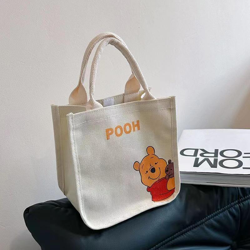 Женская маленькая холщовая сумка-тоут: Ланч и сумочка в японском и корейском стиле для работы или учебы