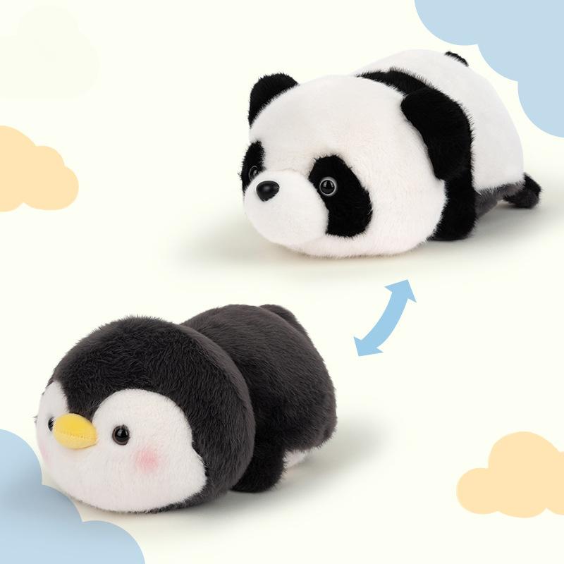 Милая перевернутая панда, трансформированная в маленькую куклу-панду, плюшевая игрушка, кукла, детский подарок