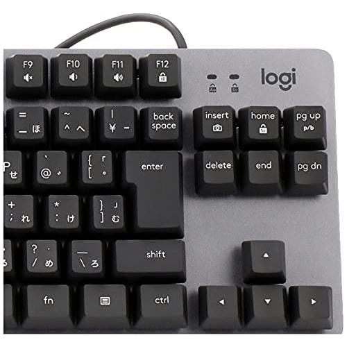 Logitech K835GPR Wired Mechanical Keyboard Red Axis Linear Tenkeyless Compact Graphite Windows Surface K835