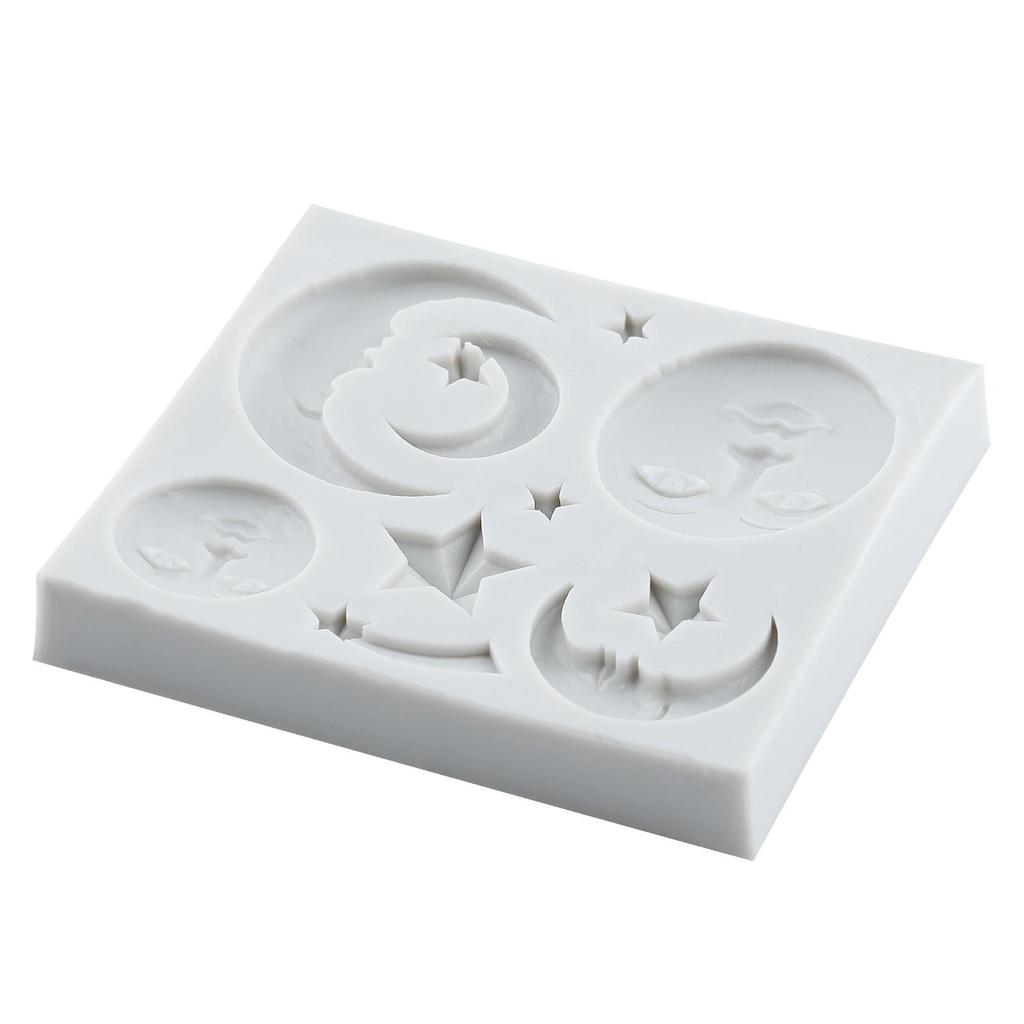 Силиконовая форма Солнце Луна Лицо Звезда Мифология Древней Греции Формы для мастики Инструменты для украшения торта Топпер для кекса Конфеты Смола Глина Шоколад Форма для гампасты