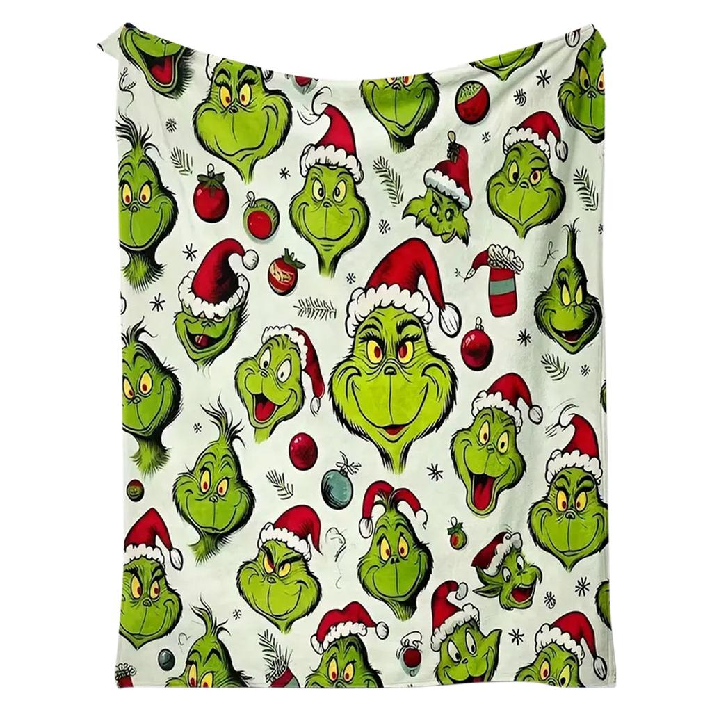 Толстое фланелевое одеяло с рождественским принтом