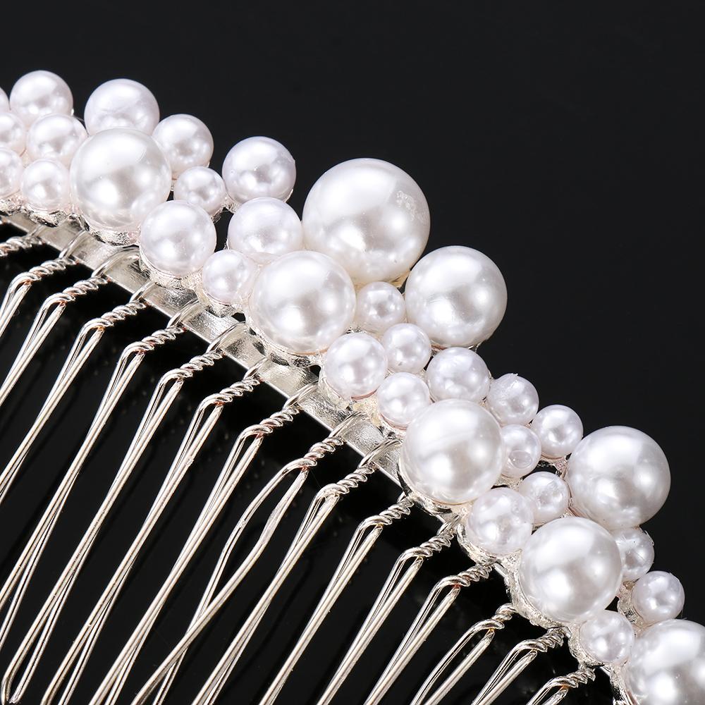 1 PC Women Handmade Hair Ornaments Haircomb Hairwear Bride Barrette Bridal Headpiece Pearl Hairpin