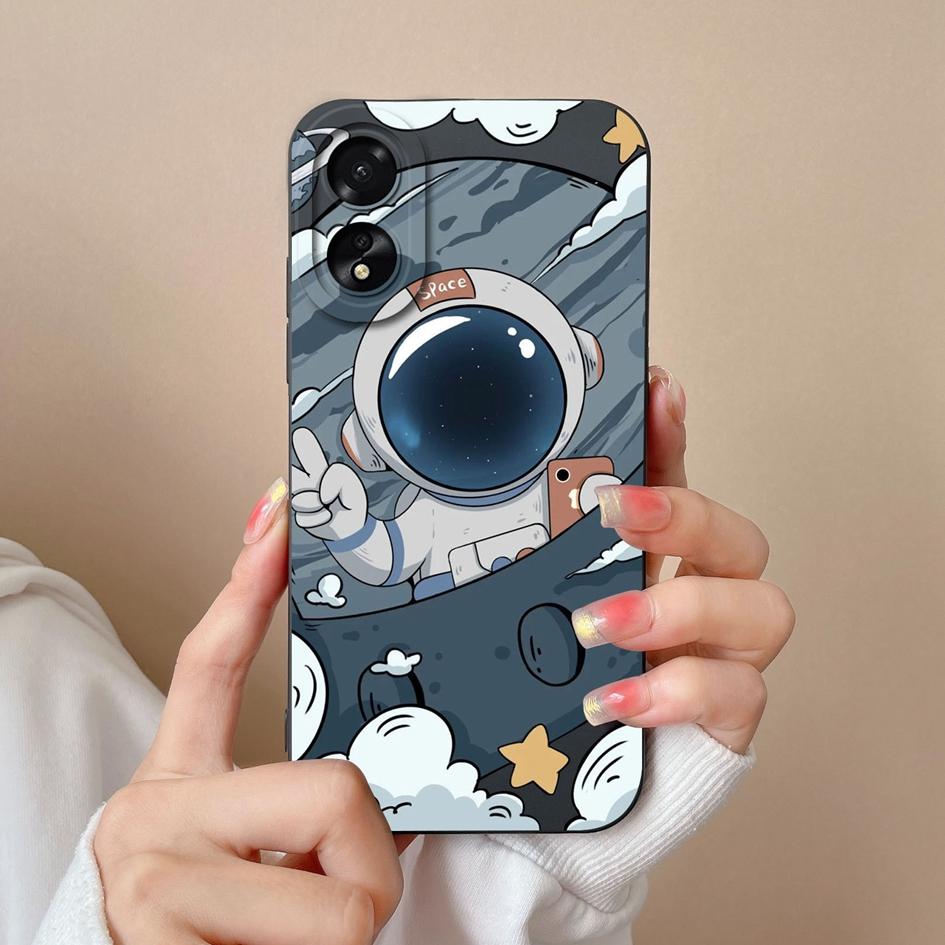 Case For OPPO A2 A38 A58 A78 A79 Realme 11 Pro Plus Cover Cute Pilot Liquid Silicone Shockproof Screen Protector Phone Bumper Matte For OPPO Shell