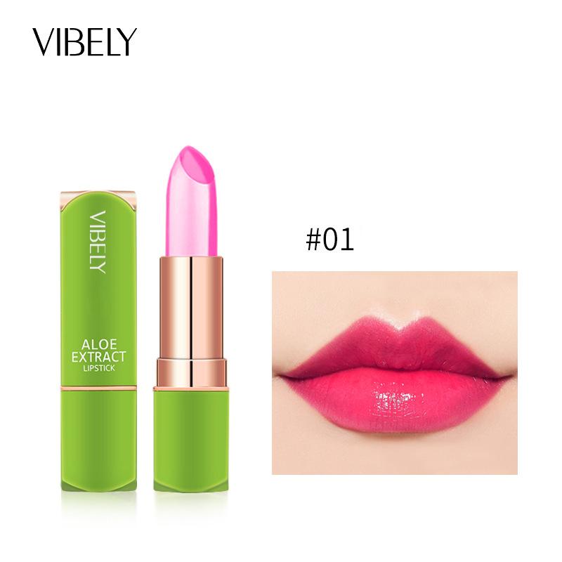 VIBELY Jelly Change Lipstick Aloe Veority Constellation Corporal Cosmetic Seven Color Увлажняющая увлажняющая помада