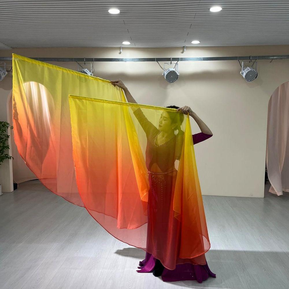 Scalable Rods Belly Dance Accessories Props with Telescopic Sticks Colorful Scarves Flag