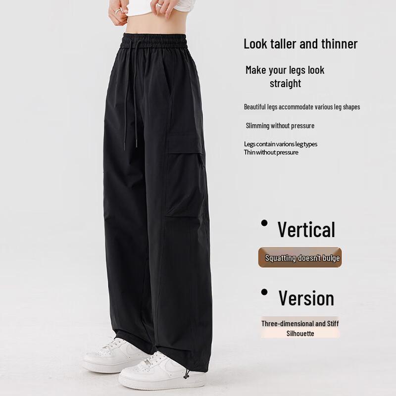 ROMON Women's Casual High-Waist Straight-Leg Trousers
