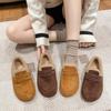 One-pedal Lazy Single Shoes 2025 Autumn and Winter New Fashionable Versatile Velvet Warm Cotton Shoes Soft-soled Doudou Shoes Women