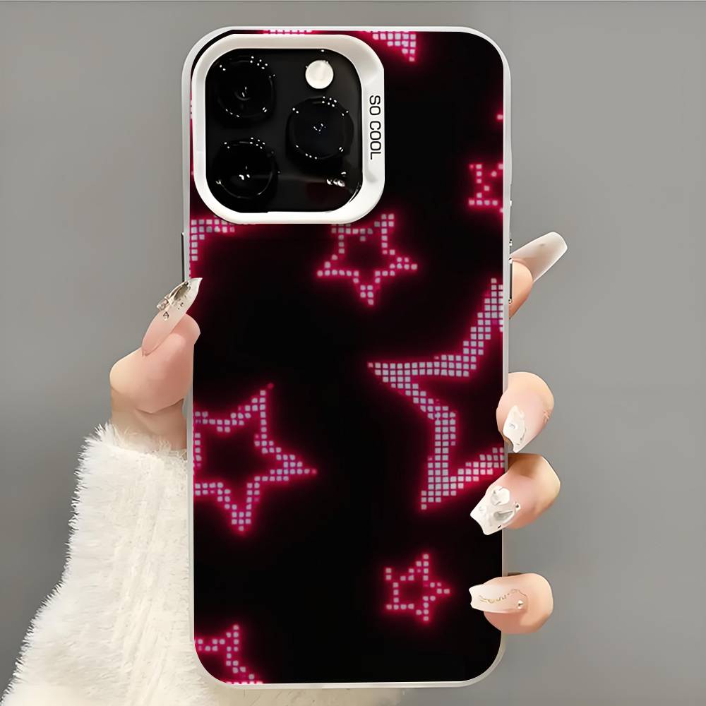 Милый корейский Ins Y2k Звезда Чехол для телефона Чехол для iPhone 14 16 15 11 12 13 Pro Max Mini Plus Ударопрочный чехол