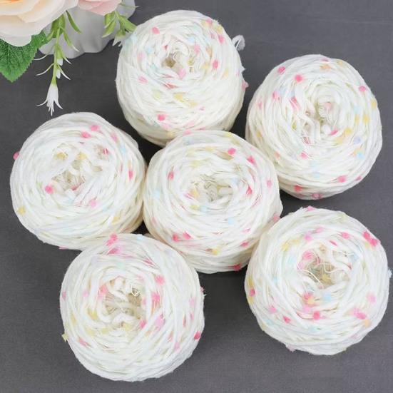 Пряжа для вязания крючком Мягкая удобная многоцелевая вязальная крючком разноцветная меховая нить для домашнего использования