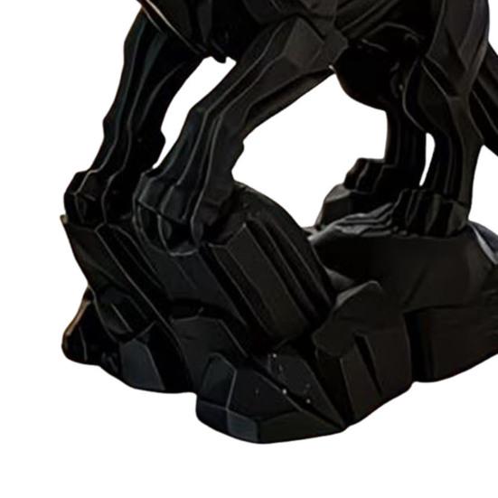 3D-печатная статуэтка волка, фигурка волка в механическом стиле, коллекционная скульптура волка, настольное украшение для офисного стола, полки