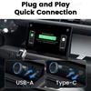 Мини-адаптер CarlinKit Mini Ultra 3 для беспроводного Android Auto и CarPlay, WiFi 2,4 ГГц и 5 ГГц, BLE, Автоматическое подключение, Обновление OTA, Мини-смарт-бокс для автомобиля