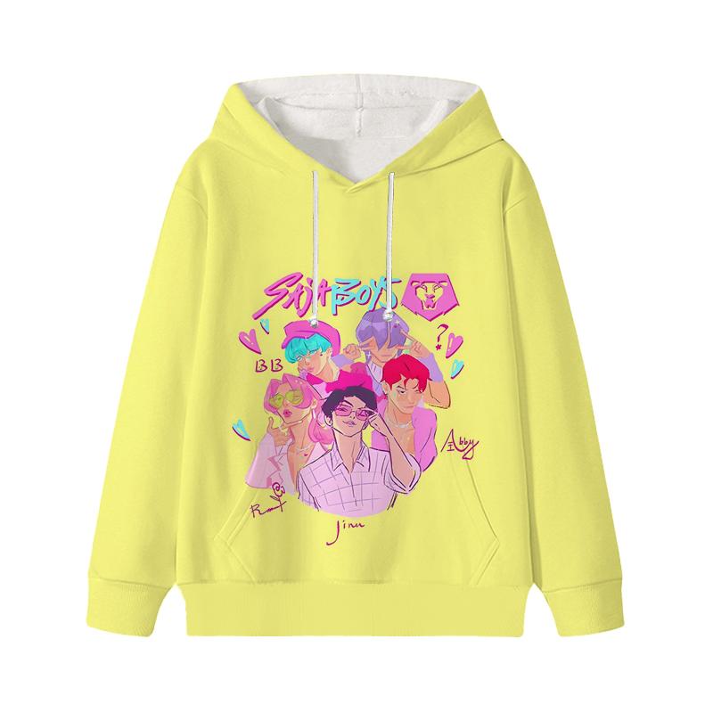 Толстовка Demon Hunters Zoey Rumi Mira KPop Huntrix Girl Детская толстовка Детская Саджа Мальчики Пуловер Харадзюку Осень Зима Топы