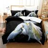 3D Printed White Parrot Bird Comfortable Duvet Quilt Cover Pillowcase Bedding Set Children Bedroom Decoration Home Textile