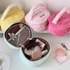 Портативные косметички с ручкой Плюшевая косметичка Милые сумки на молнии Органайзер для туалетных принадлежностей Вместительная косметичка