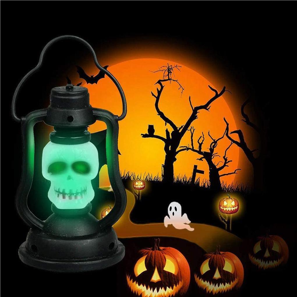 Halloween Lantern Glowing Lantern Decors Festival Decoration Scene Layout LED Skeleton Night Light Props Party Lamp Ornaments