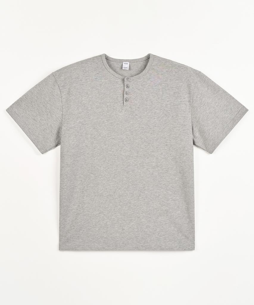 КОФЕ [2 шт.] Узкая укороченная футболка-henley с полукруглым вырезом (Тип Б)