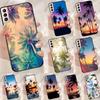 Закат пальмы Чехол-футляр Для Samsung Galaxy S25 Ultra S9 S10 S20 S21 FE S22 S23 Plus S24 Ultra Чехол для телефона
