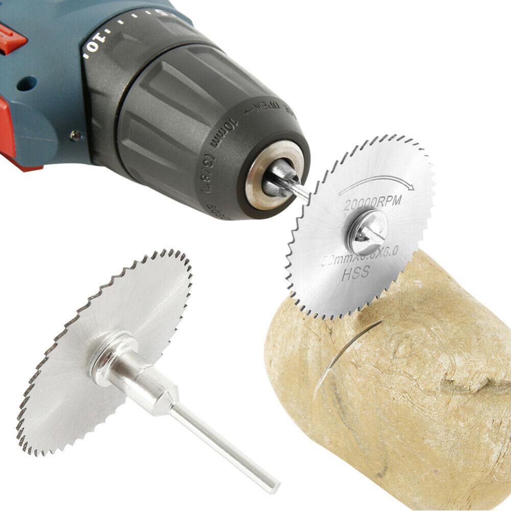 60pcs Cutting Wheel Set for Rotary Tool Including 545 Diamond Cutting Wheels HSS Circular Saw Blades Resin Cutting Disc Mandrels