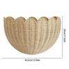 Rattan Handwoven Storage Organizer Rattan Wicker Wall Basket Organizer Scalloped Home Decor Storage for Living Room Study Nurser