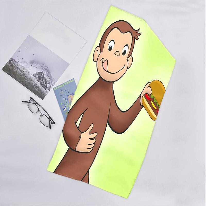Curious George Fashion Beach Towel: Ideal for Summer Adventures Soft, absorbent and quick drying suitable for swimming and bathing