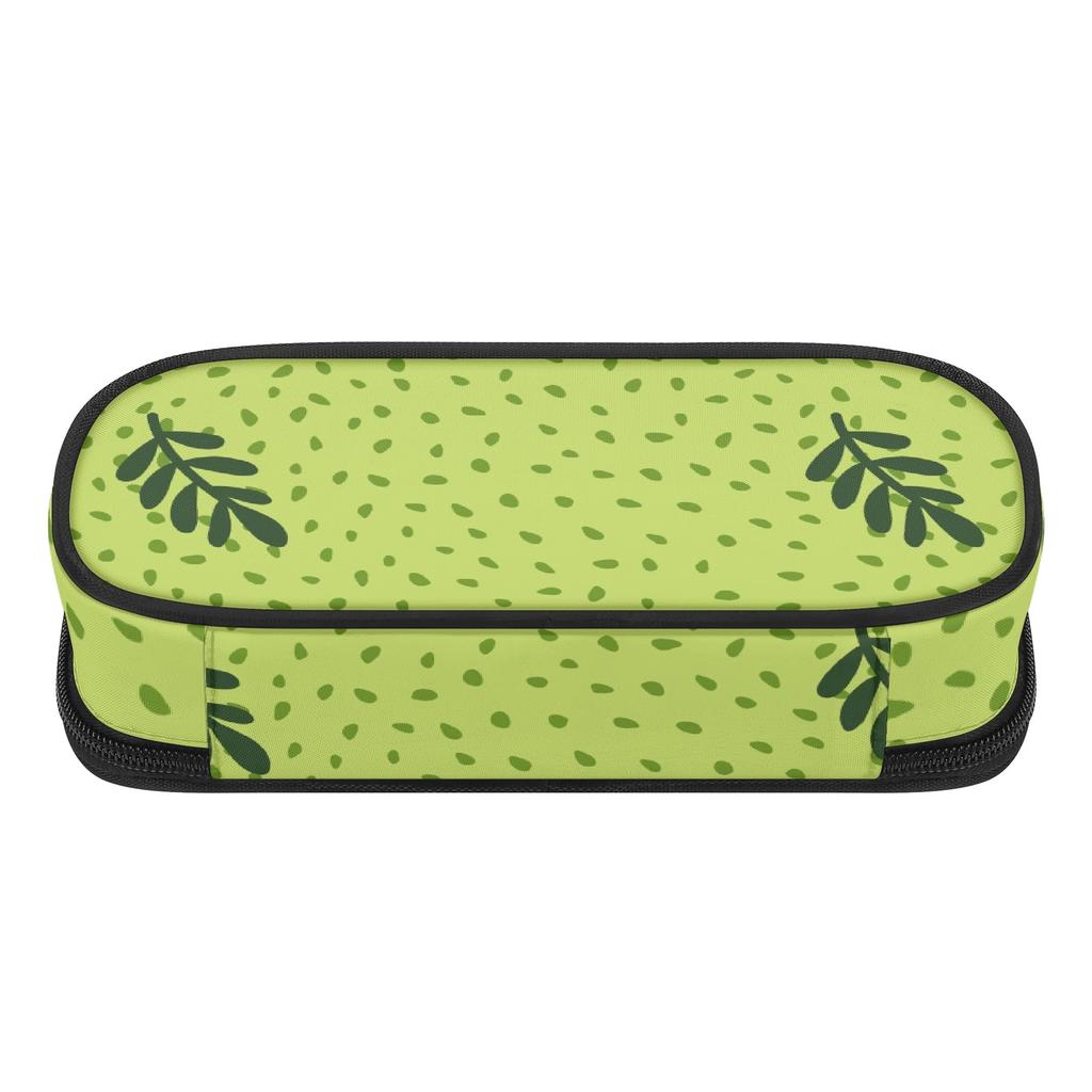 Pencil Case Large Capacity Durable 300D Polyester Secure Zipper with Mesh Pocket Removable Divider and Pen Slots for Students