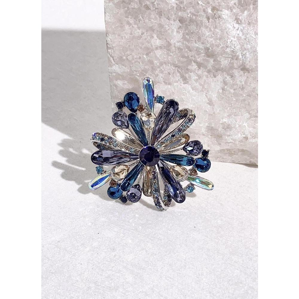 Кристалл Алмаз Кристалл Цветок Булавка Медная Брошь Брошь Аксессуары Премиум Нишевые Аксессуары