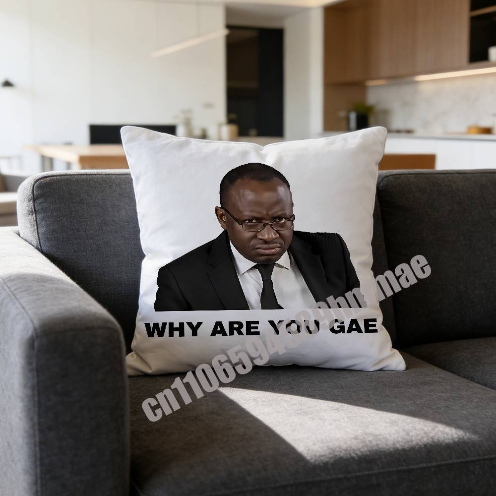For xcm xcm Square Car Pillowcase Why Are You Gae Meme Uganda USA America Throw Pillow Case Sham Pad Cushion LGBT Cover