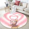 Spy x Family3 Round Area Rug,Carpet Rug for Living Room Bedroom Sofa Playroom Decor,Non-slip Floor Mat