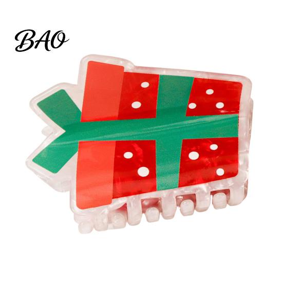 Elk Hair Clips for Women Claw Clip Women, Cute Christmas Patterns Non-Slip Strong Hold Stocking Stuffers Shark Clip, Lightweight Decorative Barrettes