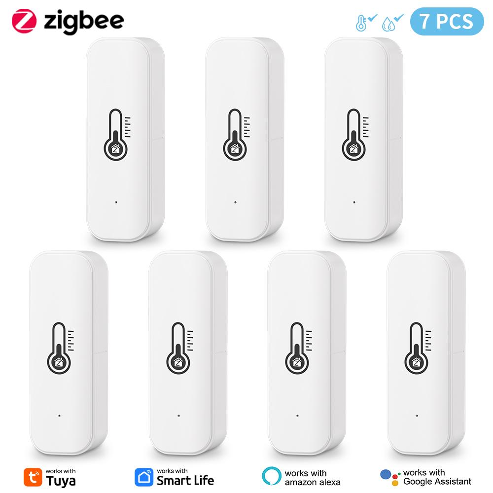 Tuya Zigbee Temperature Humidity Sensor Smart Life Remote Monitor For Smart Home Work with Alexa Google Assistant