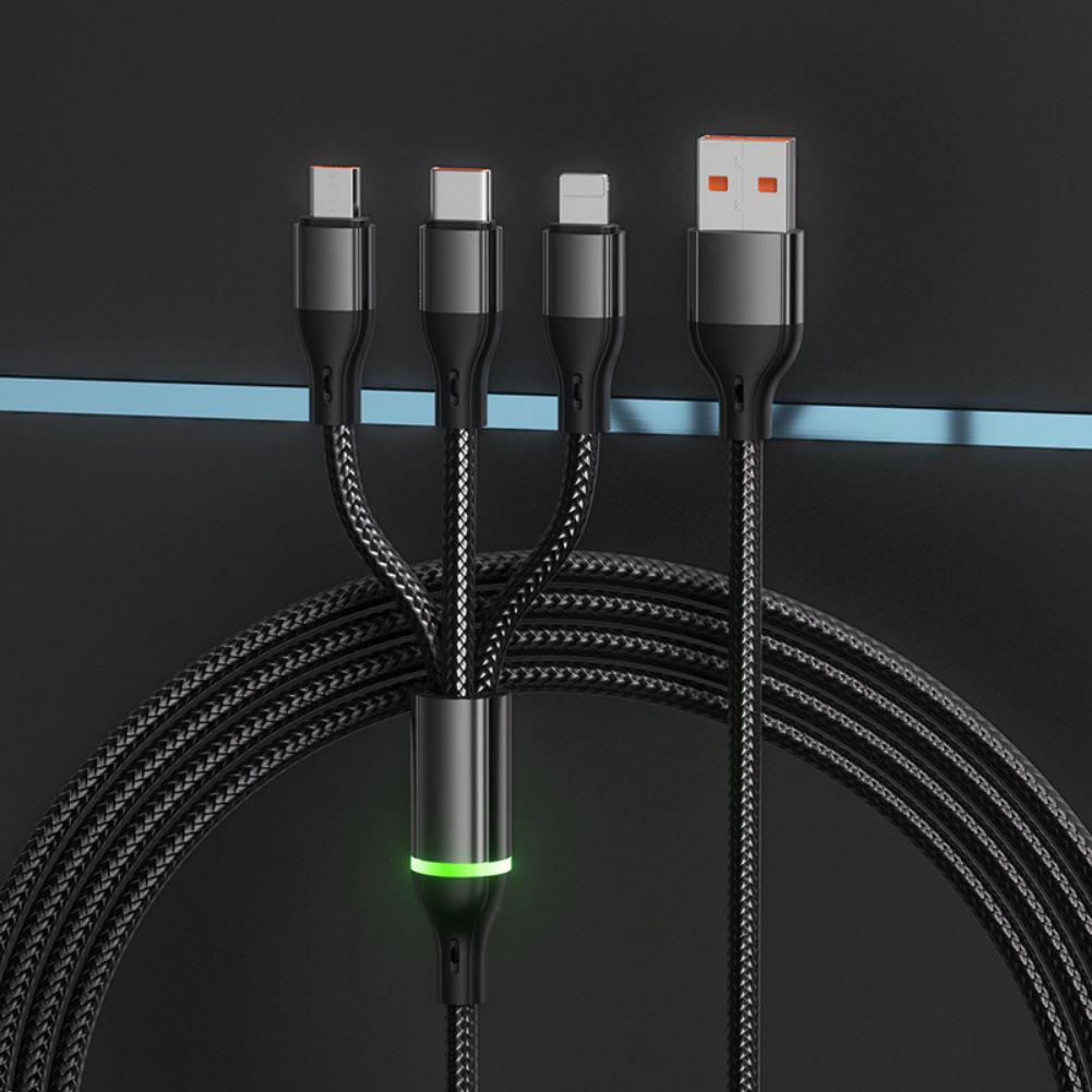 100 Вт 3 в 1 многофункциональное зарядное устройство USB кабель для быстрой зарядки несколько зарядных устройств адаптер шнур с портом Micro USB Type C для сотовых телефонов планшетов