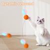 Игрушка для кошек со звуковой функцией, кошачий прыгучий мяч для упражнений, интерактивный мяч-игрушка с перьями для кошек, снятие стресса, веселое занятие, для использования в помещении и на улице