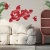Mirror Sticker Anti-fade DIY Easy Clean Fashion Self-adhesive Rose Wall Decal Photography Props