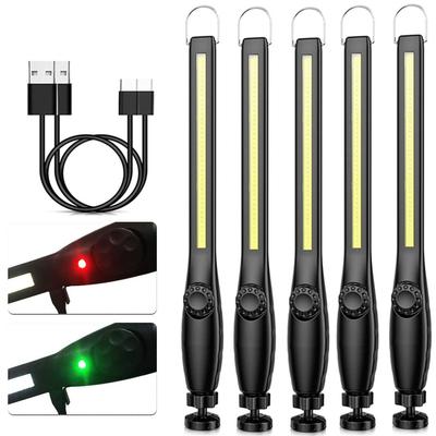 1-10 шт. COB светодиодный фонарик, магнитный рабочий свет, USB перезаряжаемый фонарик, портативный фонарь, инспекционный светильник, лампа для ремонта автомобиля, кемпинга