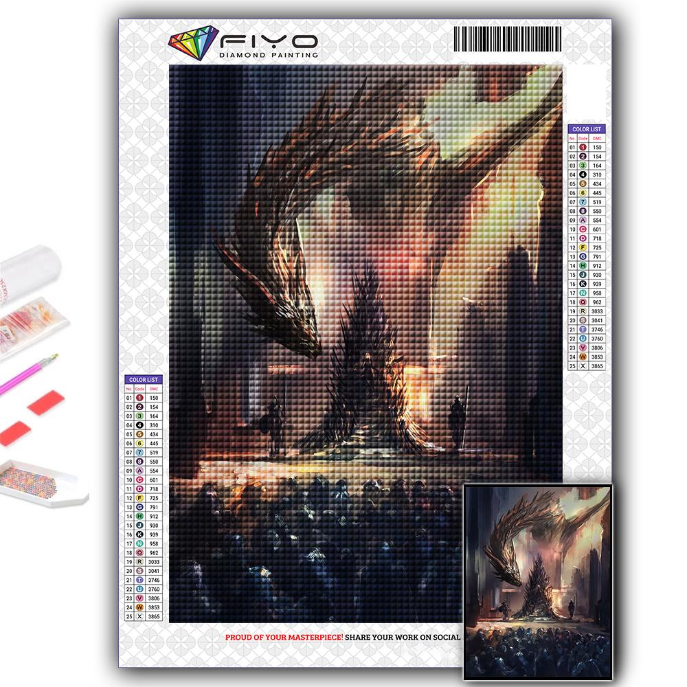 DIY 5D алмазная живопись Дракон и красота комплект для вышивки крестом полная дрель вышивка мозаика художественная картина стразы подарок