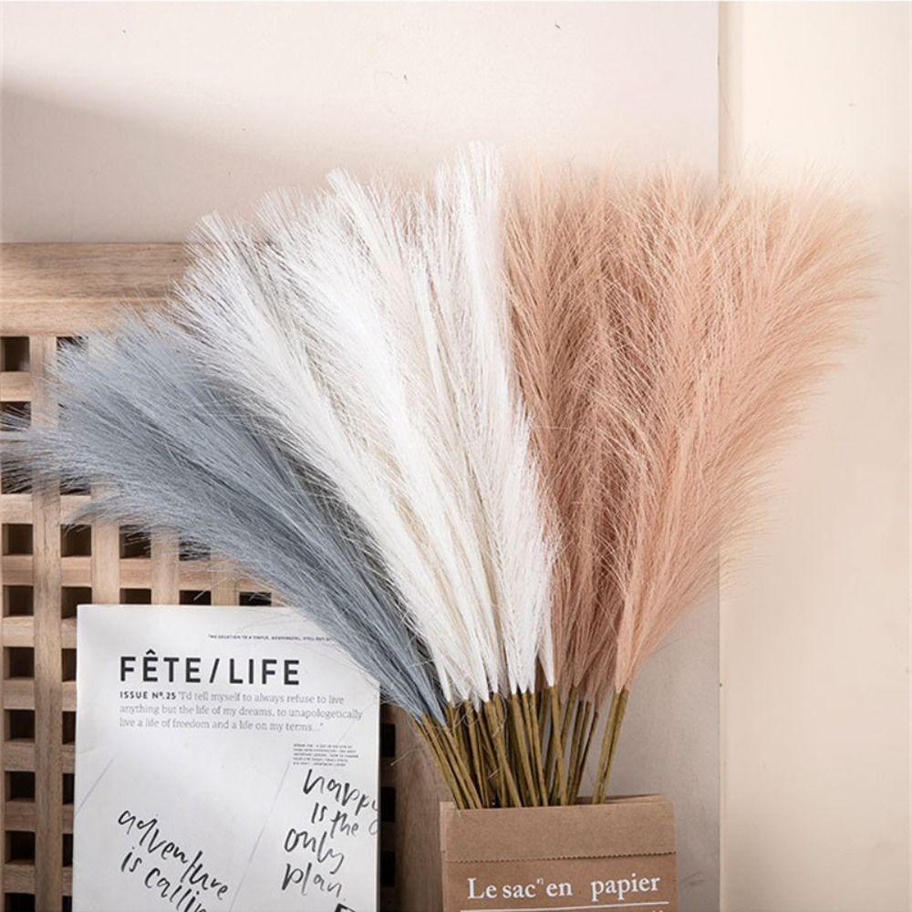 10PCS/Set Home Decor Fluffy Pampas Grass 55CM Artificial Flower Artificial Plants  Wedding Party