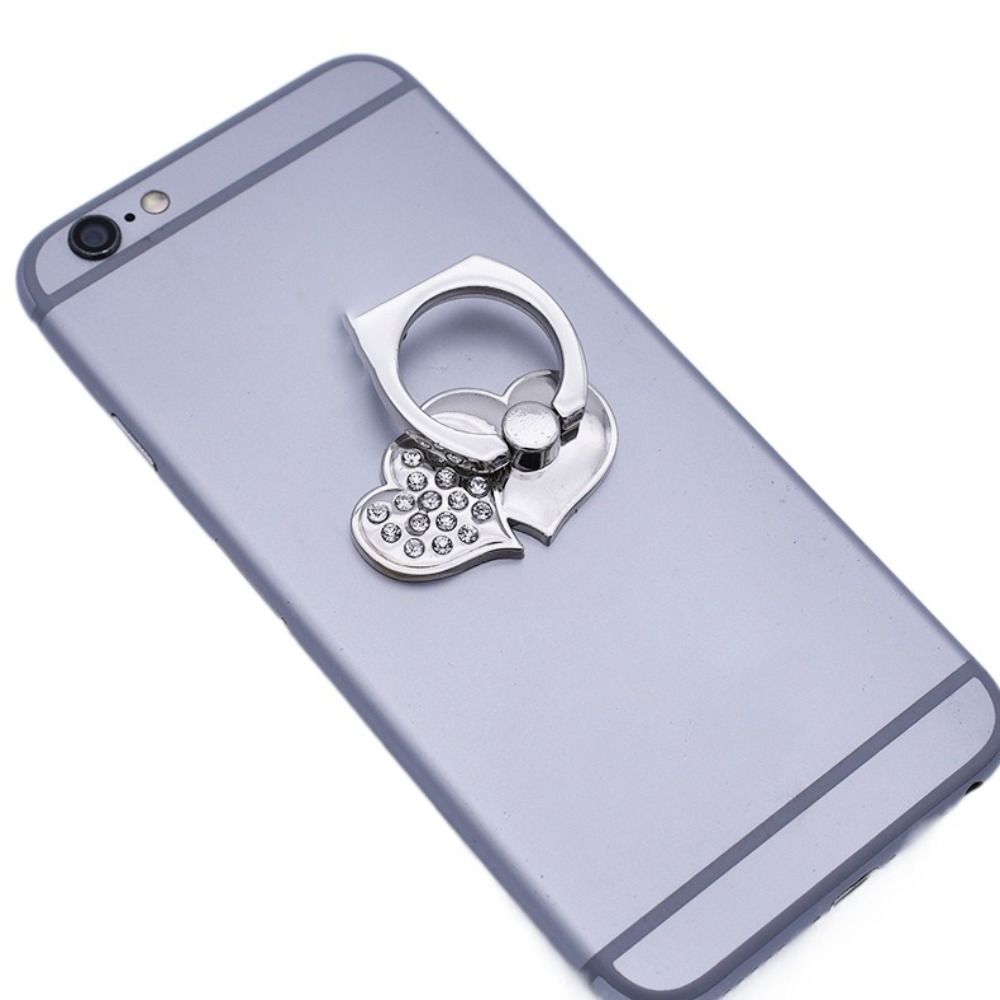Universal Finger Ring Buckle Heart-shaped Diamond High Quality Back Sticker Phone Holder